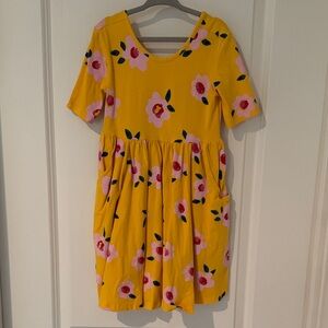 Floral Yellow Kids Dress Hanna Andersson